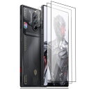【4枚セット】For Nubia Redmagic 8 Pro ガラスフィルム(2枚) + カメラフィルム(2枚) AnnhanT 保護フィルム 旭硝子素材採用...