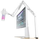 CACENCAN M02 マイクスタンド マイクアームスタンド 卓上デスクアーム式 長く高くなる改良型 角度高さ調節 伸縮 折り畳み式 コンデンサーマイク用 生...