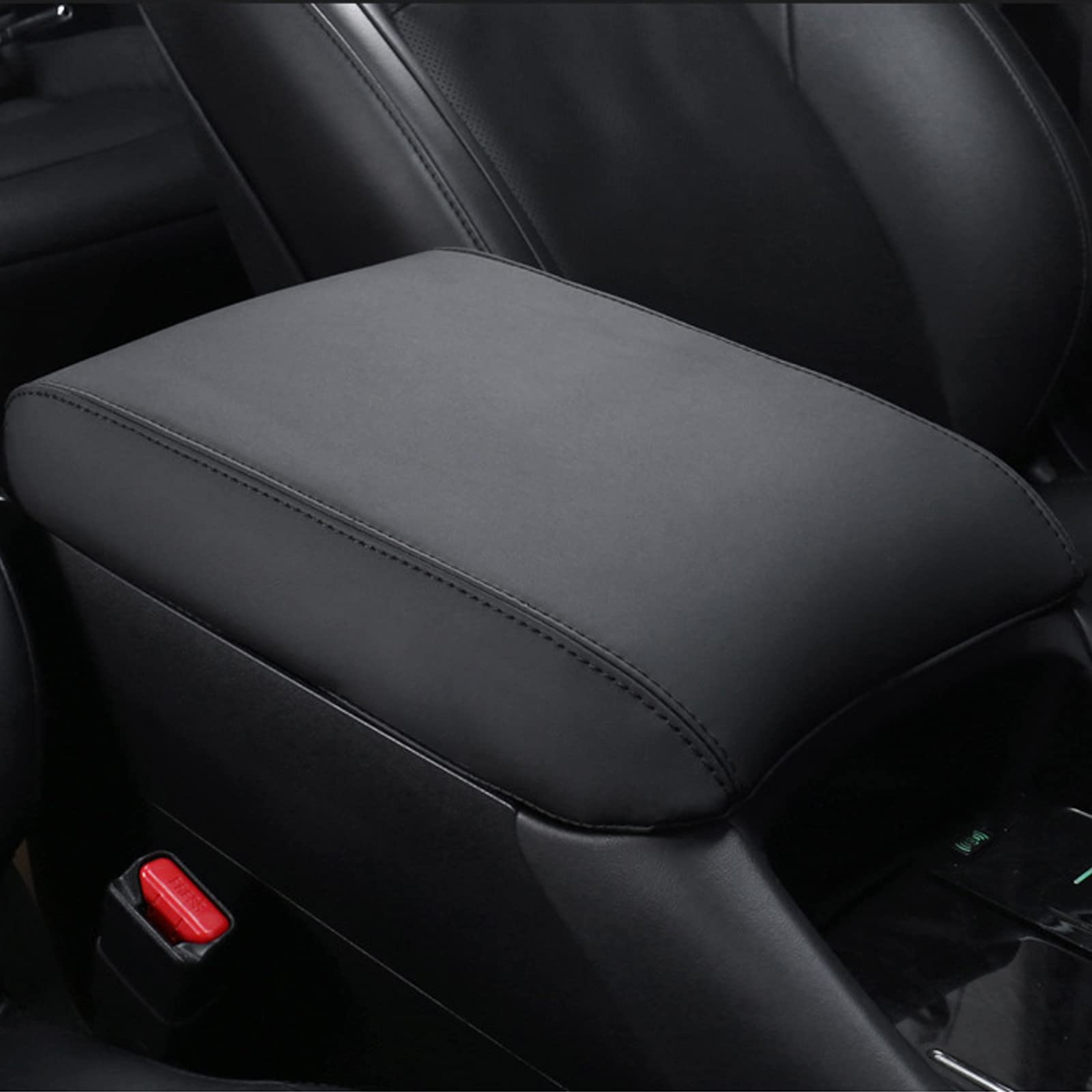 【送料無料】Fucaten 適合 トヨタ アルファード 30系 ヴェルファイア30系 (2015年1月~現行) アームレストカバー コンソール カバー ドレスアップセンター コンソールボックス (ブラック)