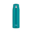 【送料無料】ティファール 水筒 マグボトル 480ml ワンプッシュ開口 スライドロック付き 「ステンレスマグボトル ライト&ゴー マグ」 アクア N21507