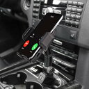 急速充電車載ホルダー デュアルUSBポー携帯カーマウント 360度回転スマートフォンホルダー 対応機種:3.5-6.8インチスマホ