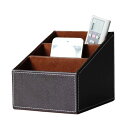 Ansimple 収納ボックス 収納ケース 卓上収納ラック 文具収納 リモコン収納 スマホ 小物入れ 整理ボックス PUレザー オフィス用品 リビング用品 イン...