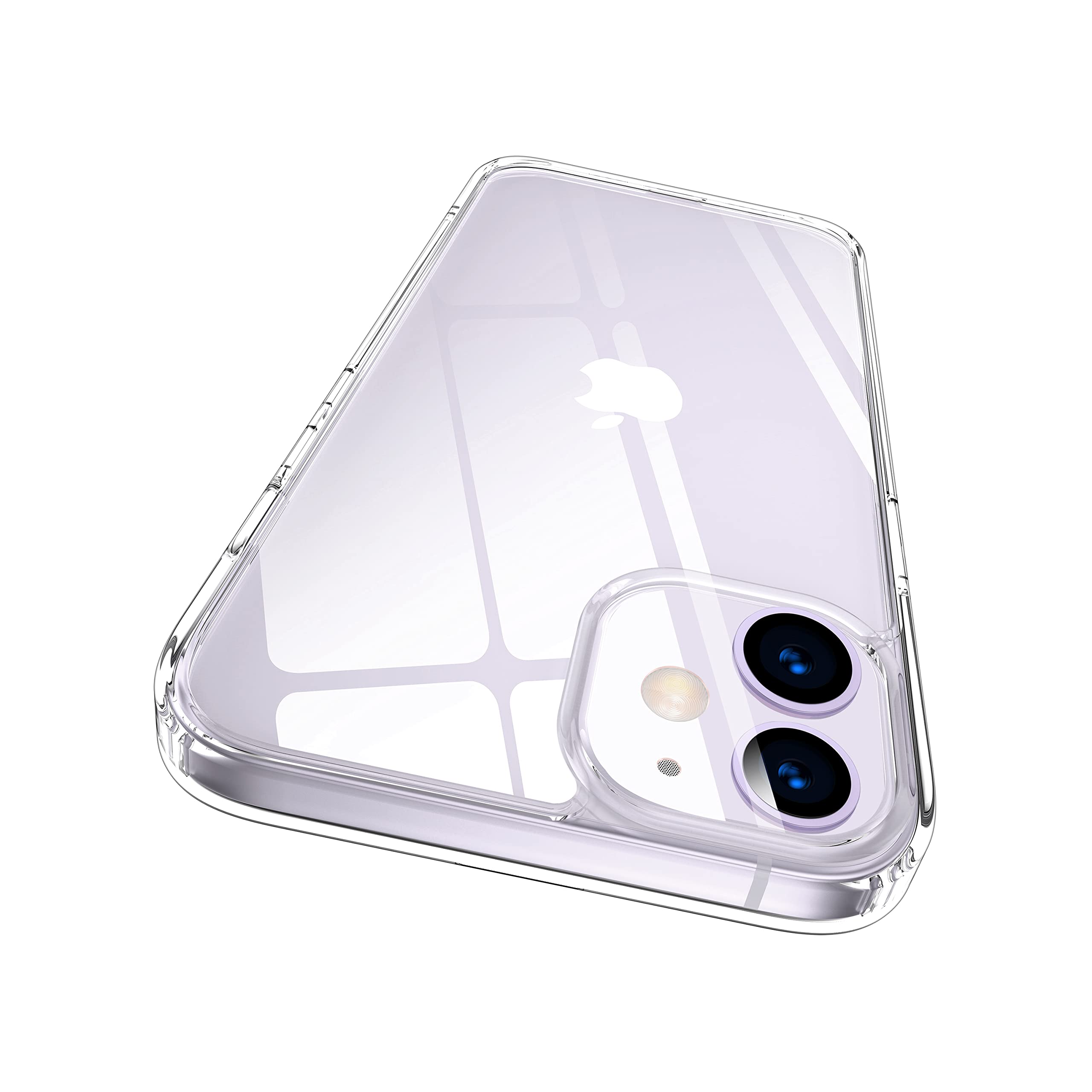 【送料無料】Aunote iPhone 11 ケース クリア ハード スマホケース 背面ガラス ストラップホール付き TPUバンパー 薄型 軽量 耐衝撃 レンズ保護 四隅滑り止め ワイヤレス充電対応 いphone11 ケース