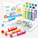 Shuttle Art ドットマーカー ウォッシャブルカラーペン 水性 14色セット 洗える 塗り絵付き 絵かき 画用紙 40ml 子供用 落書き 遊び道具 子...