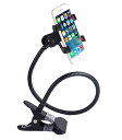 topoomy スマホホルダー&スマホスタンド フレキシブルアーム 【クリップ式 充電対応可能 360度回転 自由調節 角度調整可能】【12ヶ月保証】(スマホアーム)