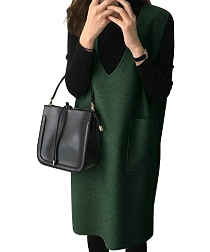 【送料無料】[BLANK BLANC] [ブランクブラン] ワンピース チュニック ジャンパースカート レディース V..