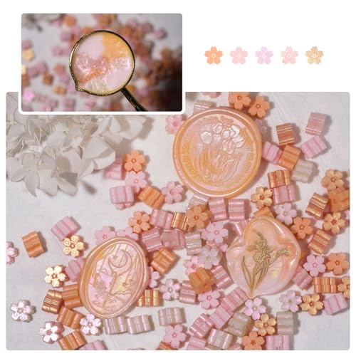 【送料無料】YAMOXLS シーリングワックス ワックスビーズ セット 封蝋 小粒 桜形 可愛い 手紙 台 DIY ..