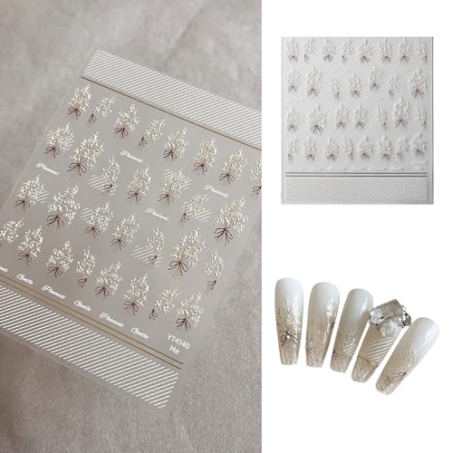 【送料無料】EZ PEACH ネイルシール 花々 ネイルステッカー 透け感 立体 極薄 可愛い ネイル用シール 3..