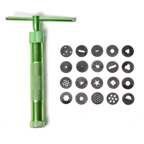 【送料無料】ESJNNK 粘土押出機ソフト 20チップ付き 陶器クラッシャー粘土押出機 粘土細工 装飾 シュガーペースト押し出し機 泥粘土押出機 陶芸 ハンドクラフト ツール デコレーションツールセット 彫刻 合金粘土ツール フォンダン