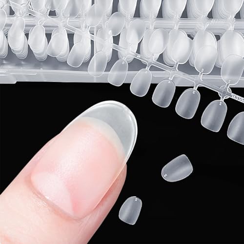 【送料無料】ALLVD ネイルチップスリムショート300 pcsナチュラルなフィット感適切なサイズを選びやすく収納しやすい（楕円形）