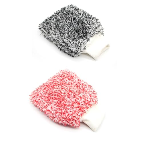 【送料無料】[LUYING] 洗車グローブ 、洗車用品道具 繊維洗車手袋の材質は柔らかく、吸着力が強く、強..