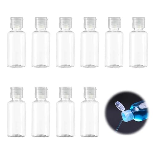 【送料無料】EsiFare トラベルボトル 10個セット 容量約20ml 透明色 プラスチック 耐久性フリップトッ..