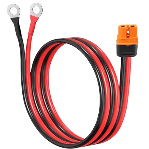 【送料無料】Xiatiaosann XT60I から O リング ターミナル ケーブル、10AWG XT60i メス プラグから O ..