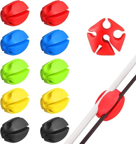 【送料無料】Lyyxjsltd 10個 釣り竿ホルダーストラップ、5穴釣り具タイ、シリコン伸縮ロッドホルダー、..