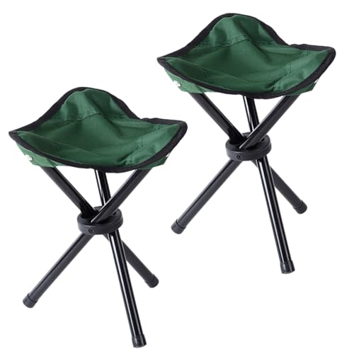 【送料無料】SLEEKSTATION 【2個セット】 椅子 折りたたみ 軽量 三脚 コンパクトチェア ポータブル アウトドア キャンプ 登山 釣り グリーン