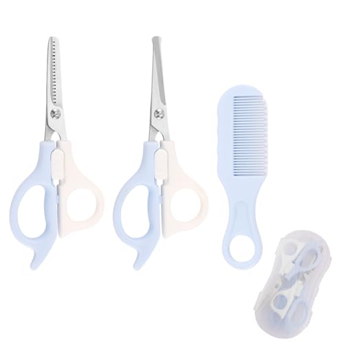 【送料無料】DFsucces 髪の毛 カット 3個セット 理髪はさみ セルフカット 安全なロック付き 家庭用 赤..