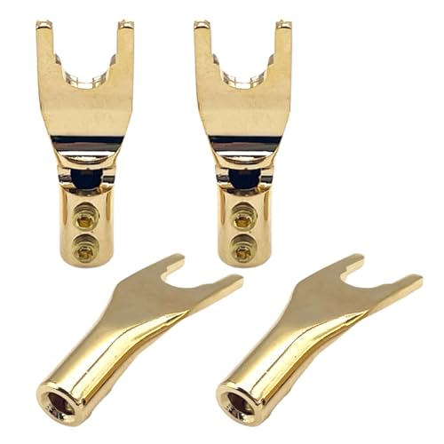 【送料無料】TIGRE BLANC Yラグ端子 スピーカー端子 スピーカープラグ Y型プラグ 無半田 純銅 銅製 導..