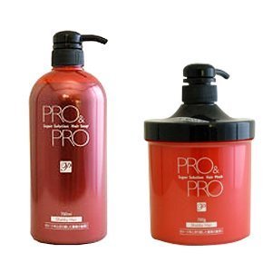 【送料無料】プロ＆プロ ヘアソープ700ml・ヘアマスク700g ポンプタイプセット サイズ：2個アソート