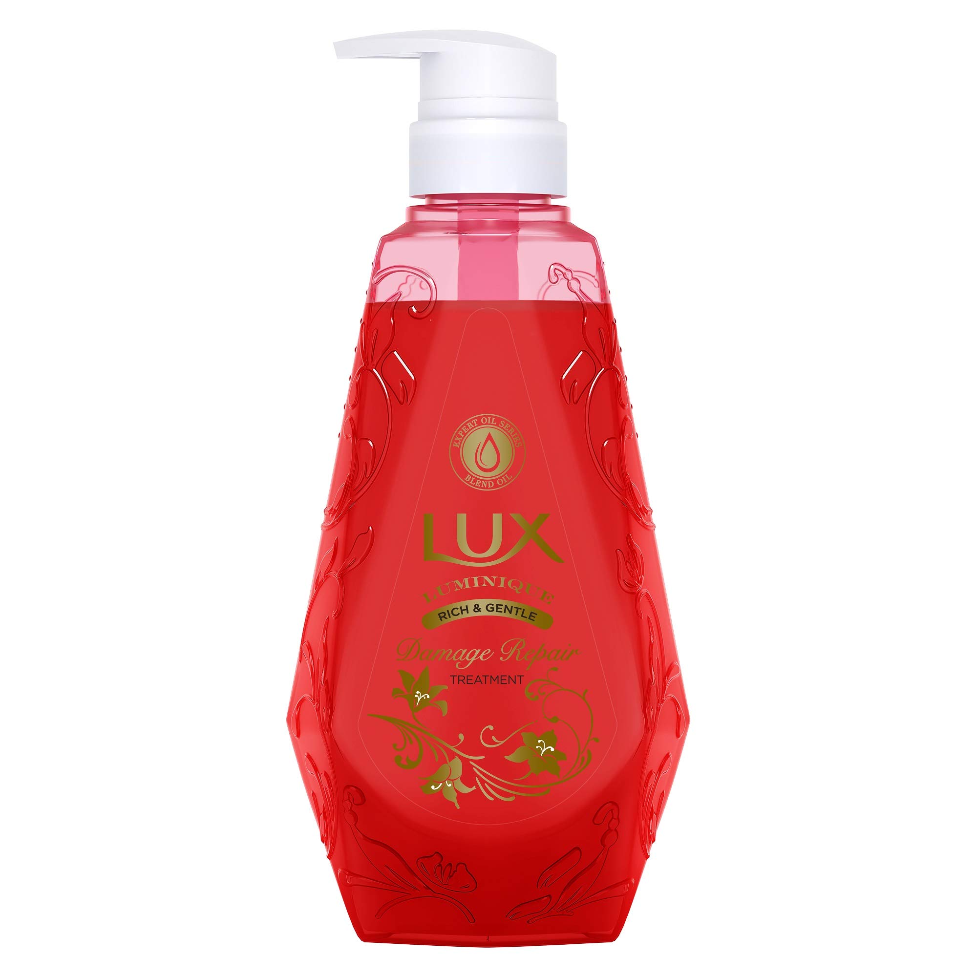 【送料無料】ラックス ルミニーク ダメージリペア トリートメント ポンプ 450g 色：レッド