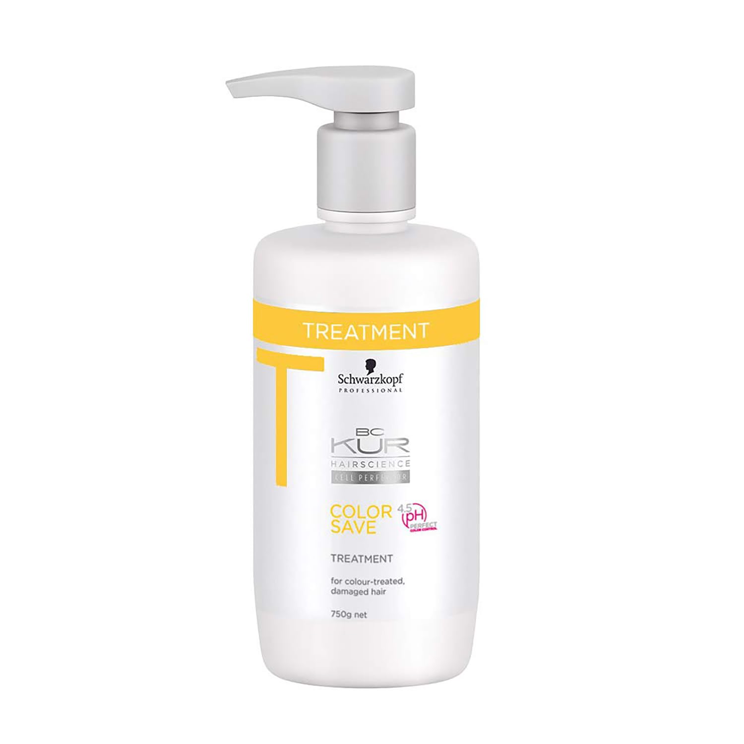 【送料無料】BCKUR COLOR SAVE トリートメント カラーヘア用 さらさらふんわりタイプ サロン専売品 シュワルツコフ プロフェッショナル BCクア カラーセーブ 色：イエロー、サイズ：750g