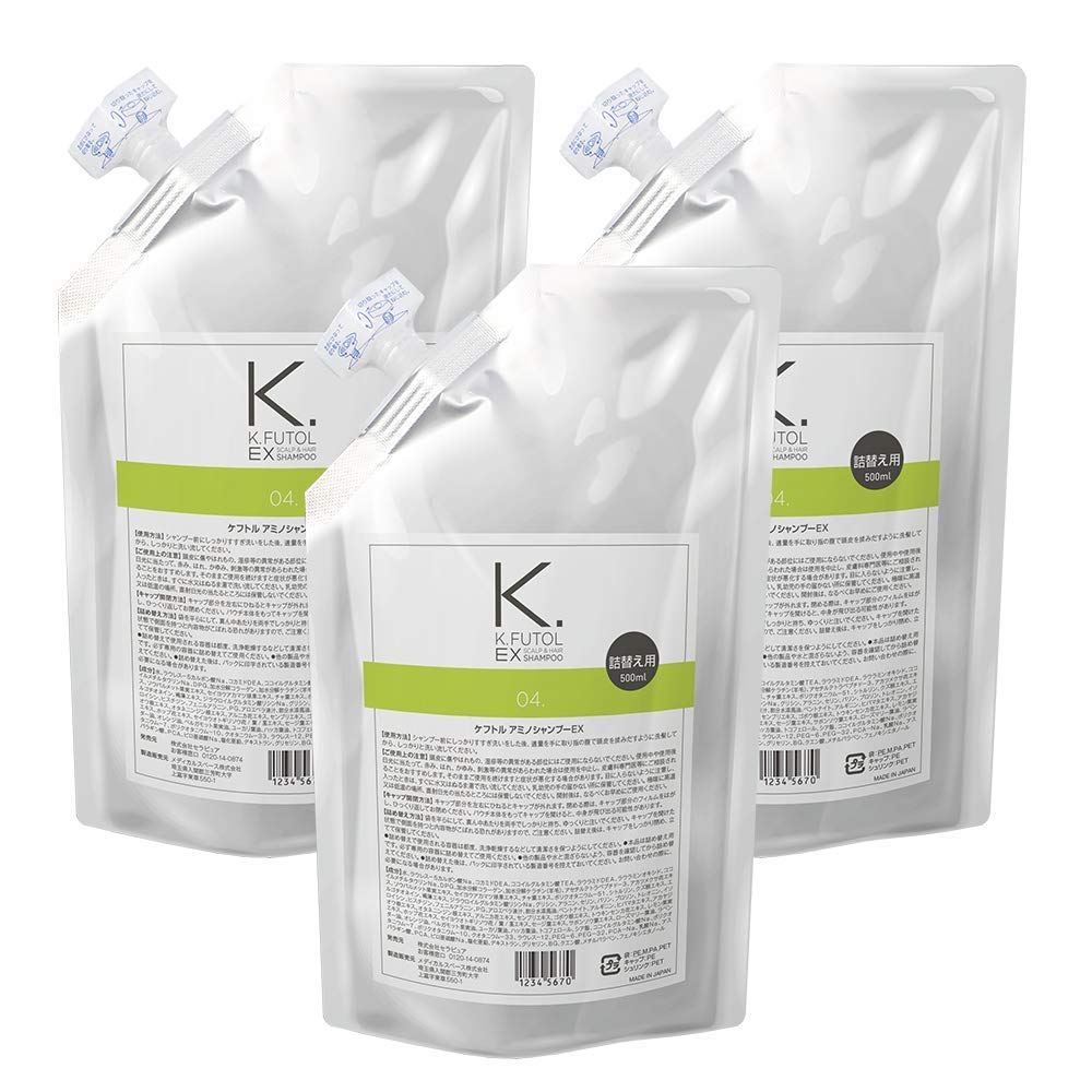 【送料無料】ケフトル メンズ スカルプシャンプー アミノ酸 無添加 - ハイブリッド濃密泡 - 男性用 ノンシリコン 250ml サイズ:500ミリリットル (...