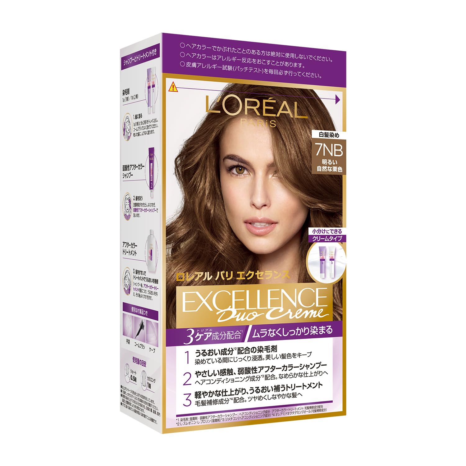 【送料無料】L'Oreal Parisエクセランス R クリームタイプ白髪染め 色：1)単品、サイズ：1個 (x 1)