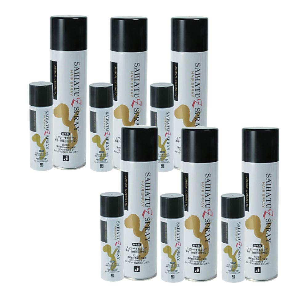 【送料無料】【6本セット】ジュモン 彩髪Zスプレー 190g + ミニ48g付き No.1自然色 色：ブラック、サイズ：190グラム