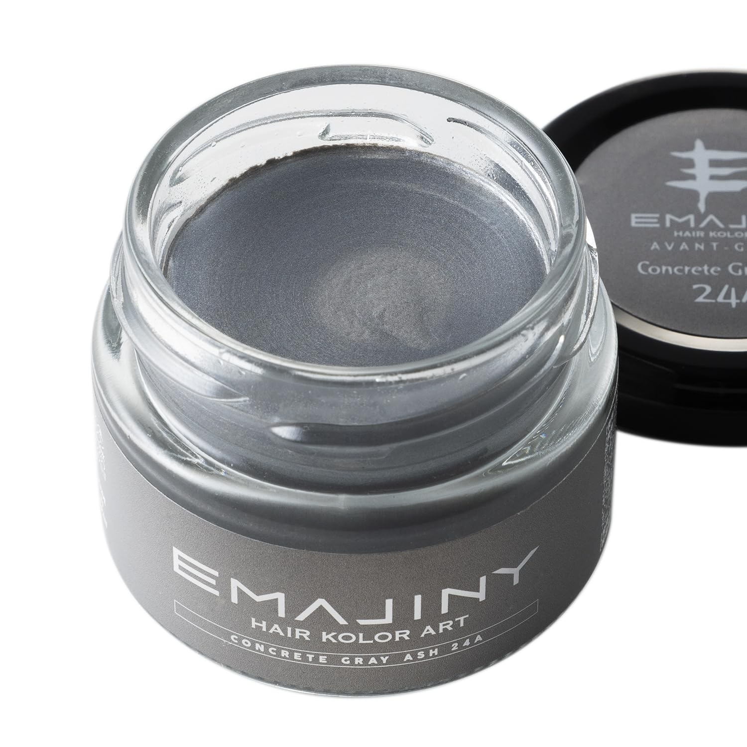 【送料無料】エマジニー コンクリートグレーアッシュ ヘア カラーワックス 濃銀 36g 【日本製】【無香料】【シャンプーでサッと洗い流せる1日グレイヘア】 白髪かくし 白髪ぼかし 白髪ケア EMAJINY Concrete Gray Ash 24A 色：灰、サイズ：1個