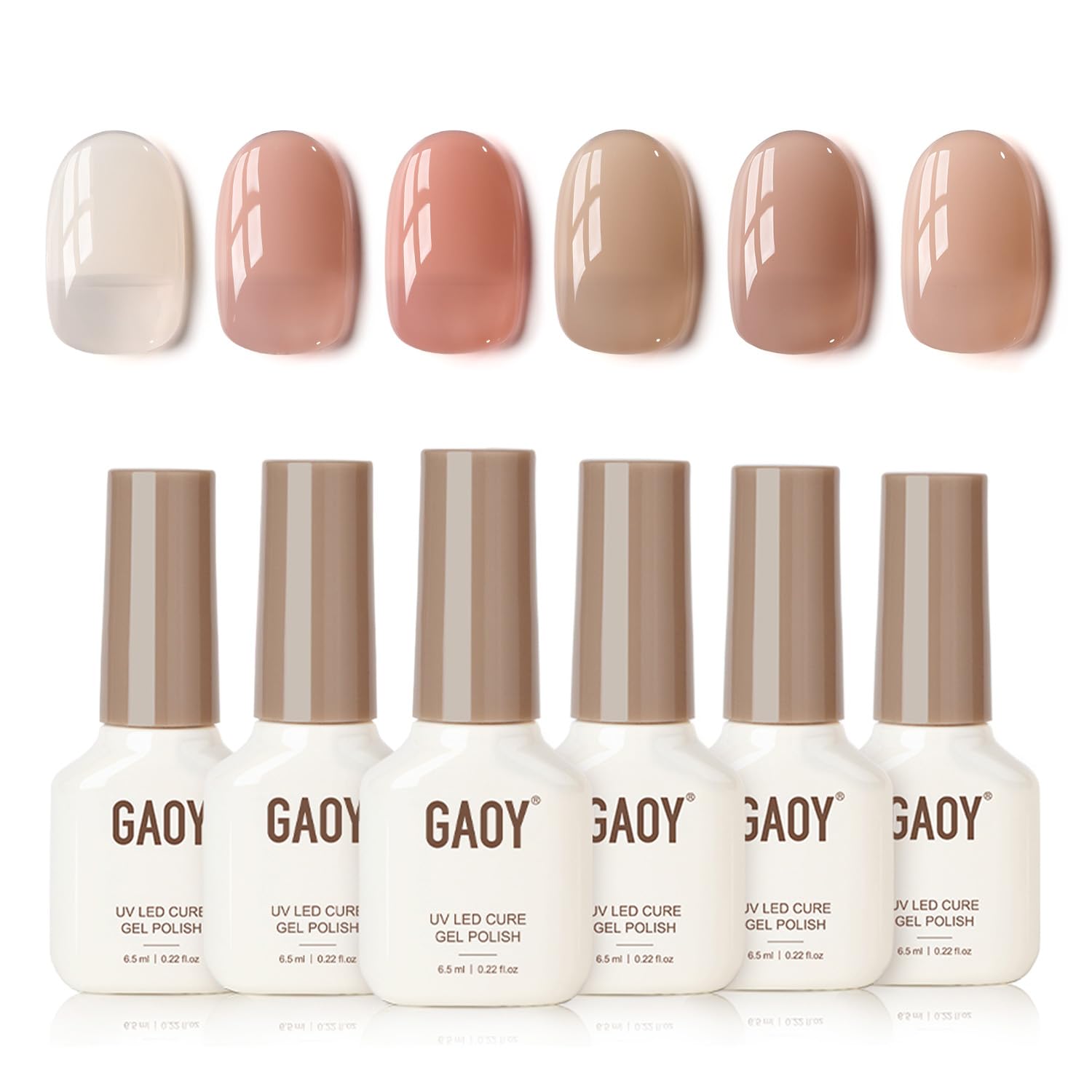 【送料無料】GAOY ジェルネイル 6色セット カラージェル シアーカラー UV・LED対応 ソークオフジェル ..