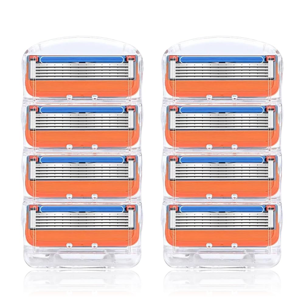 【送料無料】COOLHILL ジレット 替刃 プログライド 電動 替刃 5枚刃 プログライド フュージョン 互換 色：赤橙色、サイズ：8個