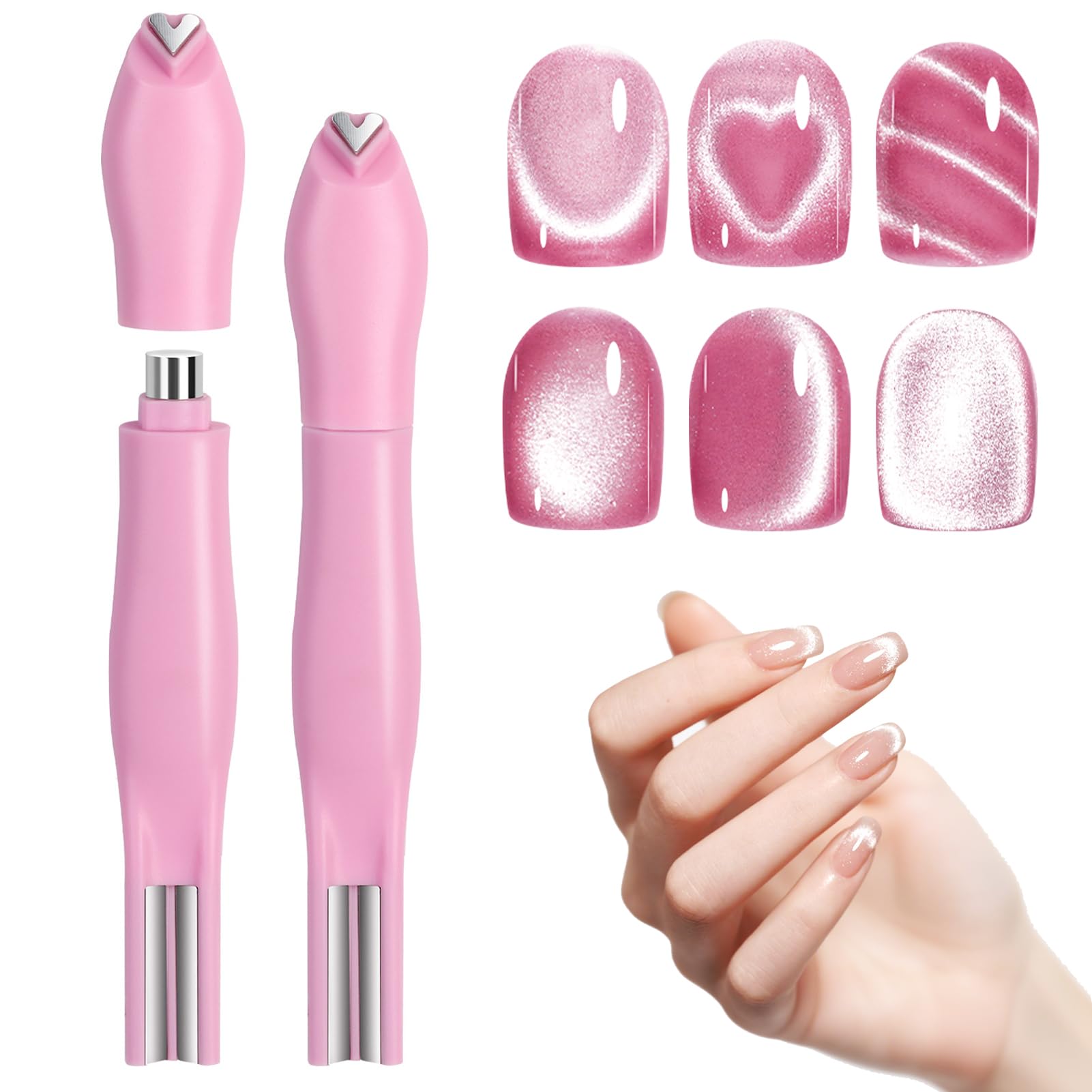 【送料無料】RONRYXA ネイル用マグネット 1本で3WAY ネイルアートツール キャッツアイ専用磁石 強力 セ..