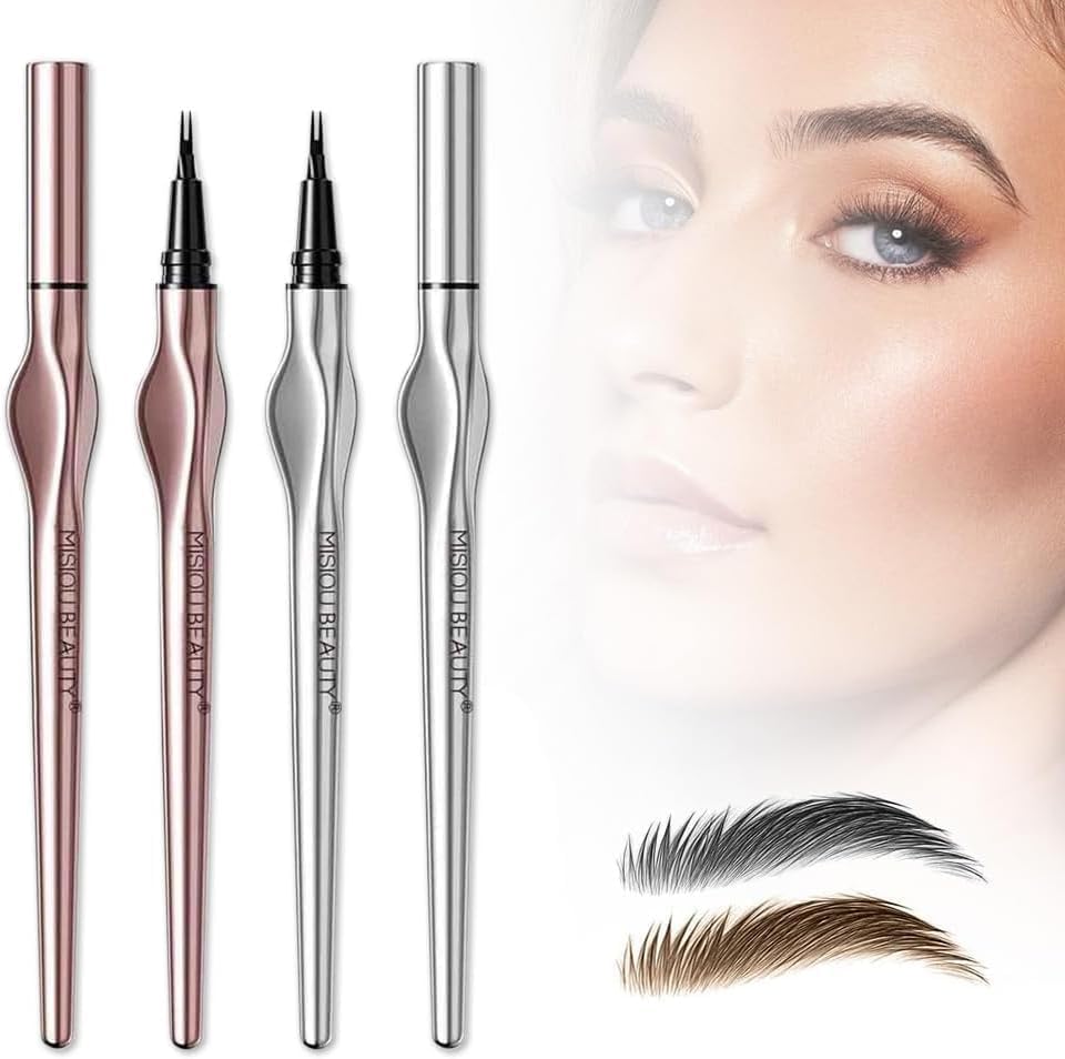 【送料無料】新感覚アイブロウ超極細液体アイブロウペンシル、極細二本爪アイブロウペンシル、自然な発..