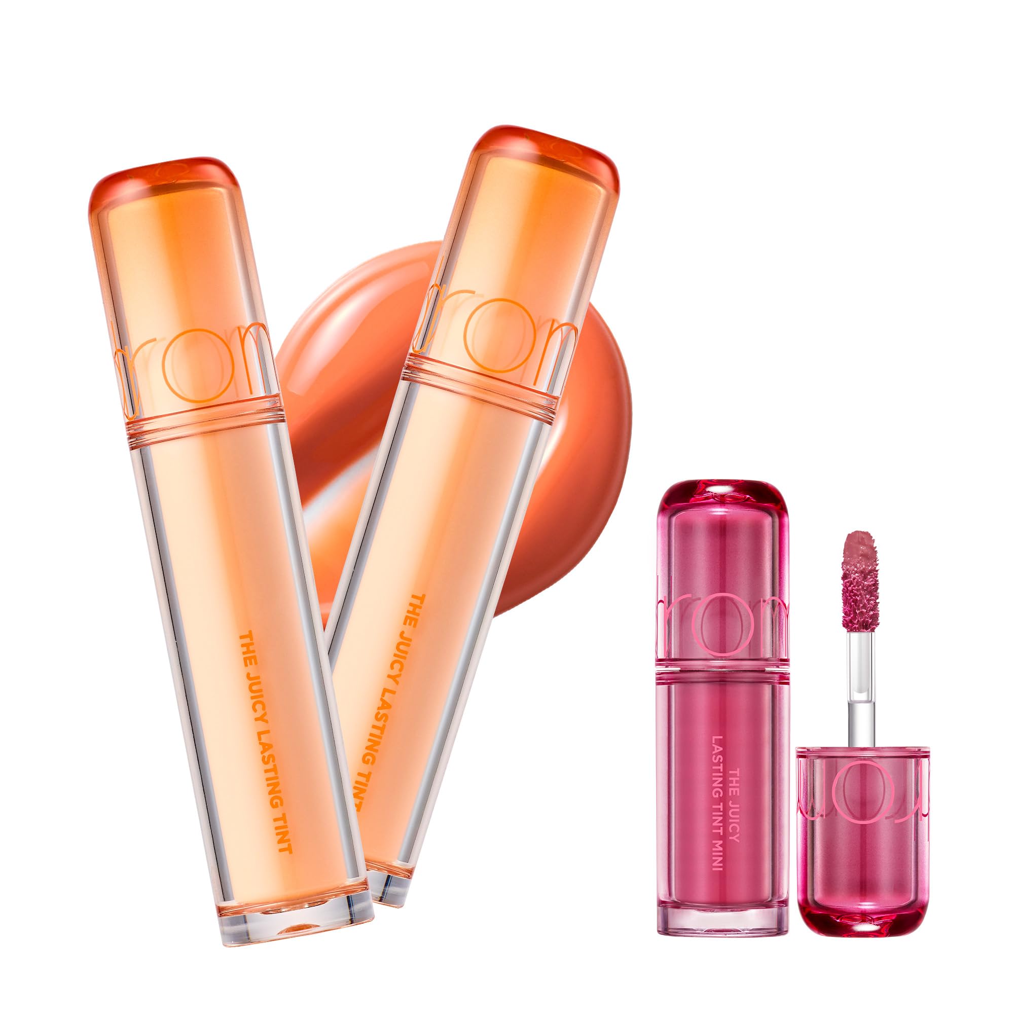 【送料無料】[rom&nd/ロムアンド] ザ ジューシーラスティングティント 高発色 色落ちしない 韓国コスメ 口紅 ツヤ感 リップ ティント ツヤプルリップ 24 ベアジューシーオー 2ea +06 コリアンラズベリー 1ea)