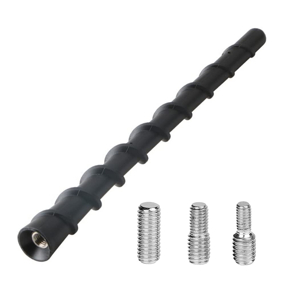 【送料無料】LIKENNY 車アンテナ ショートアンテナ ラジオアンテナ カーボンアンテナ 車用 AM/FM アンテナ（ブラック/18cm) 汎用 高感度 (18cm)