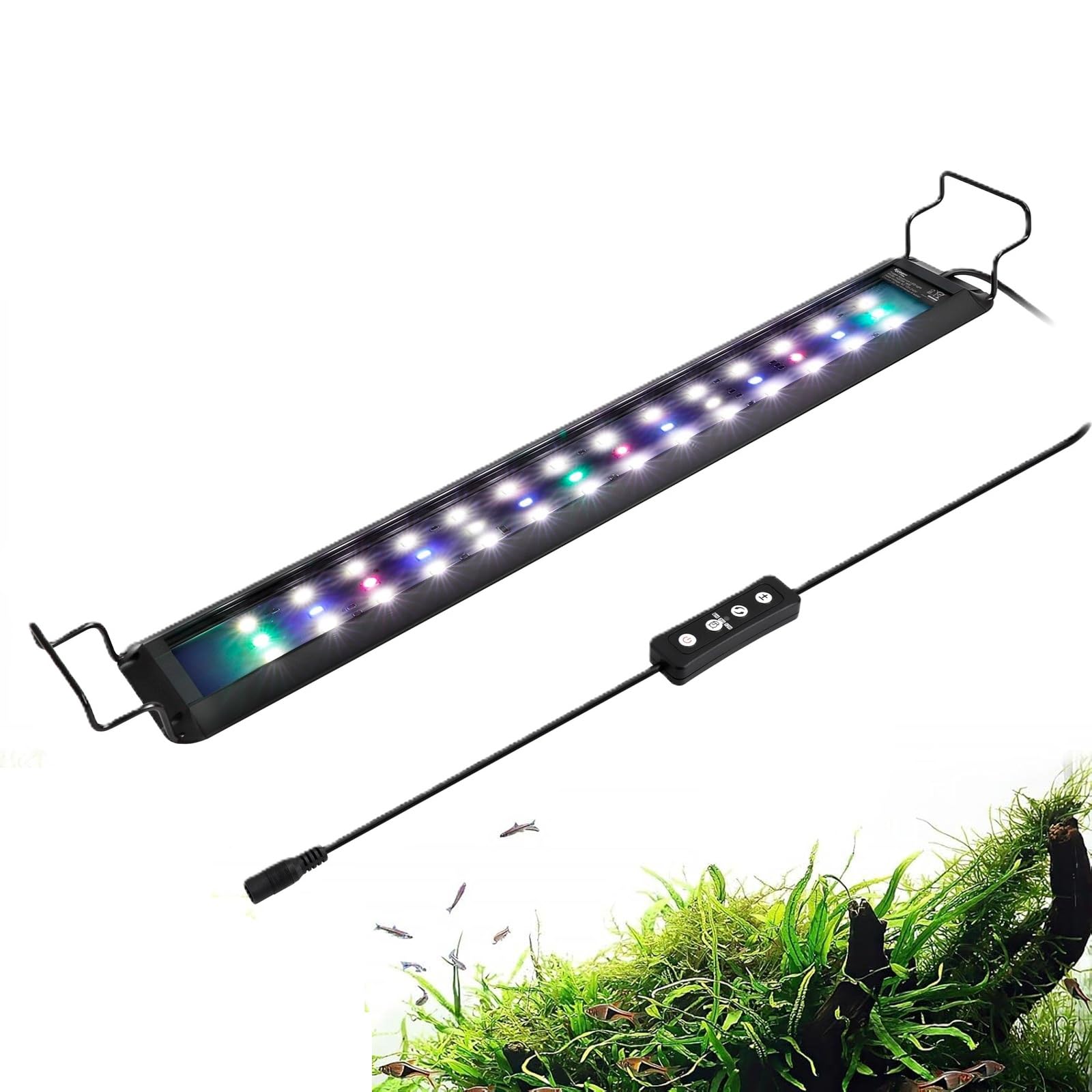 【送料無料】hygger 水槽ライト 30-45cm水槽対応 6H/8H/12Hタイマー 10段階明るさ調整 3照明モード 照明 ledライト アクアリウムライト 防水 水草育成 熱帯魚 観賞魚 飼育 11W