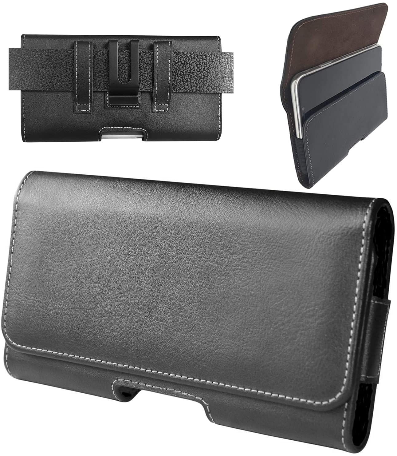 【送料無料】JOLIRSBOX ベルトケース iPhone スマホケース 本革レザーケース スマホポーチ iPhone 13 11 pro/iPhone SE X XS 8 7 6 6S対応 4.7インチ ブラック