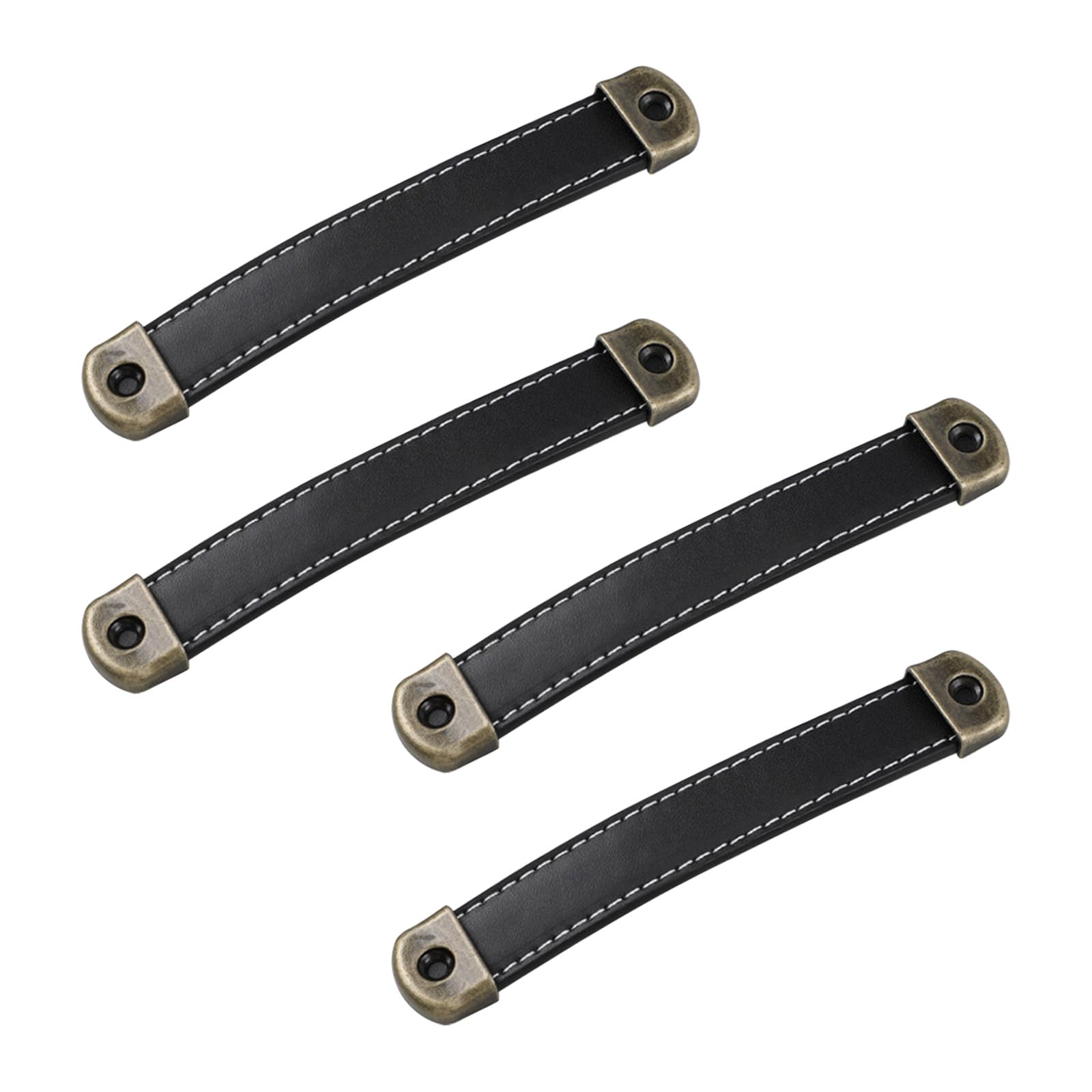 【送料無料】TVETE レザーハンドル ドレッサー ハンドルを引っ張ります 革の取手 【4個入り】キャビネ..