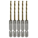 【送料無料】SK11(エスケー11) 六角軸Tin鉄ドリル 普通 5本組 2.5mm
