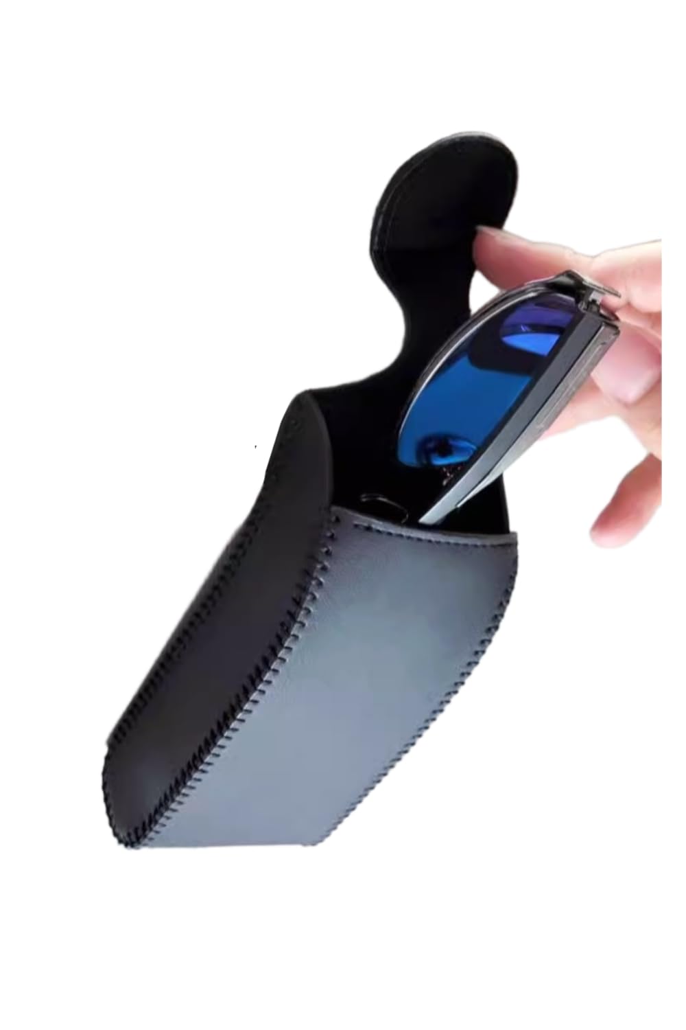 【送料無料】YFFSFDC サングラスホルダー 車用収納 メガネホルダー ブラック