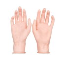 【送料無料】TVETE シリコン ハンドモデル ハンドトルソー ネイル 練習用ハンド 両手 手モデル 手模型 動かない マニキュア ジュエリーショップ ジュエリー展示会 写真撮影 ネイルアート展示 ネイルアート練習 お化け屋敷の装飾 写真道具