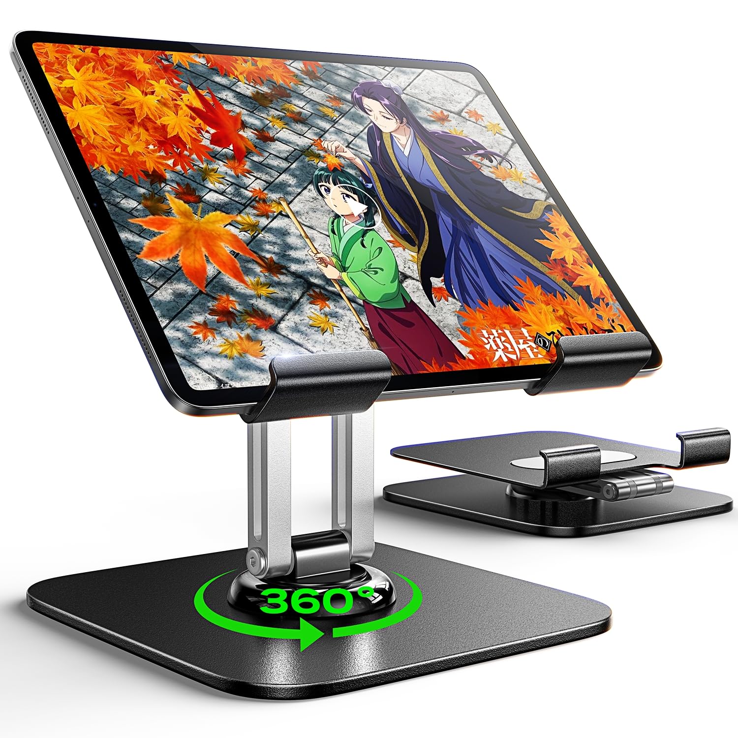 【送料無料】LISEN【最新スイッチ2にも対応】iPad スタンド タブレット 360角度自由調整 スタンド 卓上 折り畳み タブレットホルダー 滑り止め モニター 安定性拔群 置き台 テーブル 2025人間工学設計 iPad 10世代 Air mini/Pro/Fire hd/Kindle/Surface book/Switch 2/ス