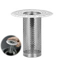 【送料無料】PAVIKE排水口水切りカゴ 【8*7.8*3.3cm】ヘアキャッチャー風呂浴槽 排水栓カゴ 排水口シンクドレインストレーナー バスルームシンク排水ストレーナー 浴室厨房部品、詰まり防止、ネズミ防虫、毛髪ろ過、洗面器下水管トイレ洗面器などに適用