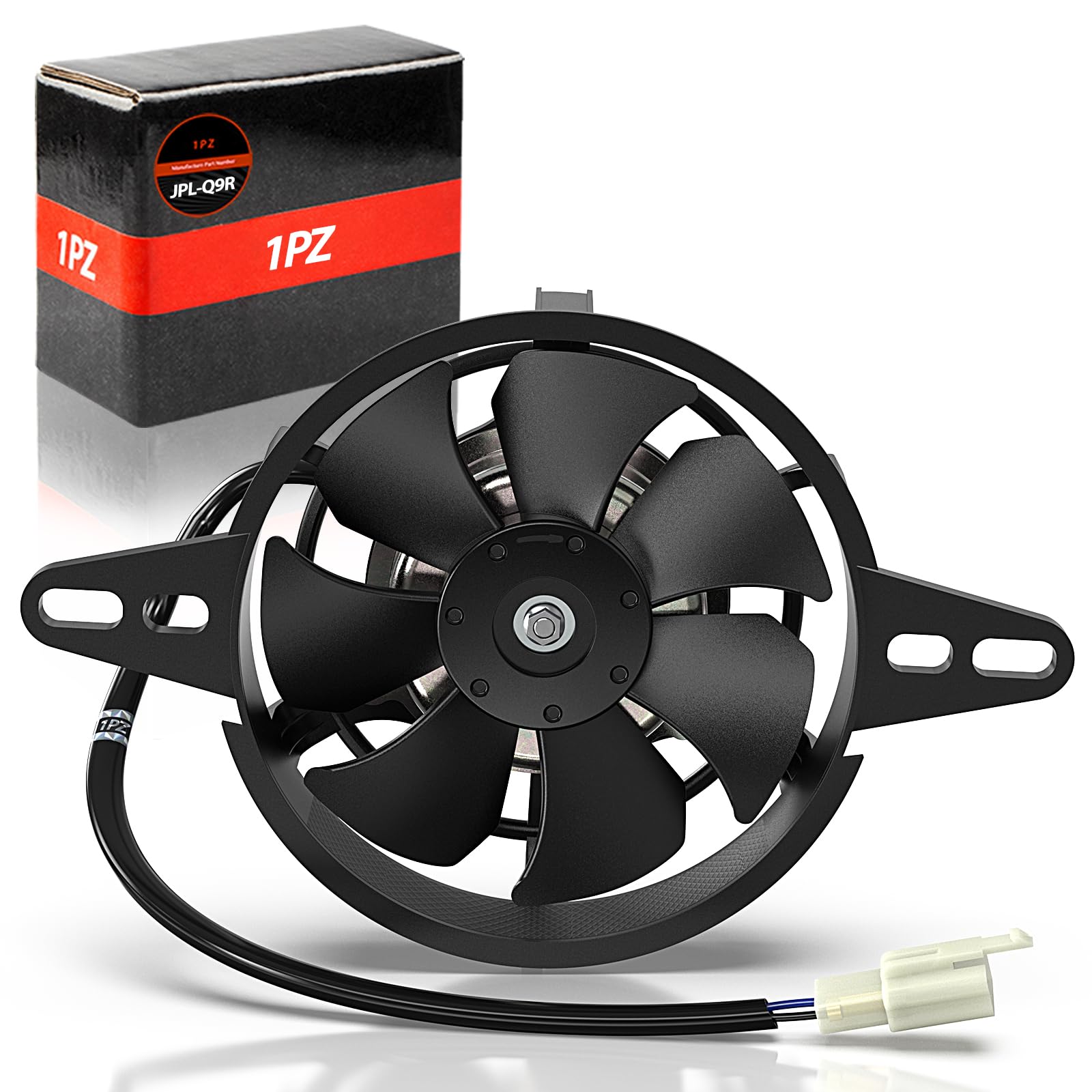 【送料無料】1PZ JPL-Q9R バイク用ラジエーター ファン 冷却ファン 電動 吸い込み式 12V オートバイ 汎..