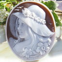 Ciro Vitiello作 シェルカメオルース大変お勧めです!【花飾りの帽子】