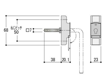 着脱ハンドル台座 ブラインド入り縦軸回転窓用 不二サッシ ビル用 CB8830 HN/VN 【メーカー取り寄せ品】