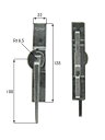 不二サッシ クレセント 1FKAT FFC1790 L / R ブロンズ 住宅用 サッシ 窓用 部品 錠 鍵 ロット棒分離式 【メーカー取り寄せ品】