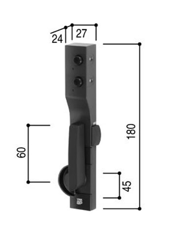 YKK ap ボタン錠付き クレセント BBS-228R / BBS-228L 　サッシ 窓 部品 錠 鍵【メーカー取り寄せ品】
