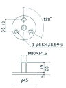 シブタニ SYS 戸当り台座DCW-45【メーカー取り寄せ品】
