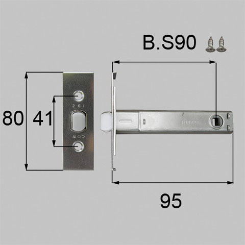 ラッチ箱錠 LIXIL・トステム D1X81【メーカー取り寄せ品】