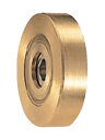440Cベアリング入 真鍮戸車 車のみ ヨコヅナ 1150 平型 30mm 【メール便選択可】 【メーカー取り寄せ品】